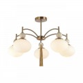 8272/5C NEOCLASSI латунь/бежевый/белый, металл/керамика/стекло Люстра потолочная Е14 5*40W 220V GLORIYA