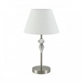 8274/1T CLASSI никель/белый/серый, металл/керамика/ткань Настольная лампа Е14 1*40W 220V VERMONT