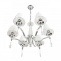 8316/6 CLASSI LN26 хром/белый, металл/хрусталь/текстиль Люстра E14 6*40W 220V MAGDA