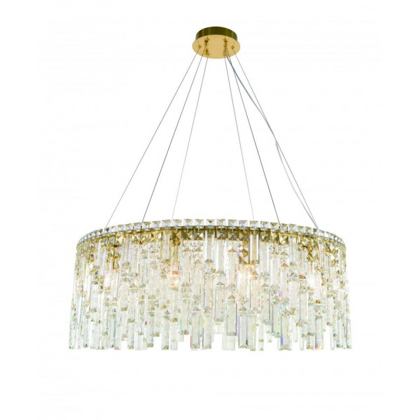 6073P/12A PLATING BRASS H+CLEAR (1) Люстра NW