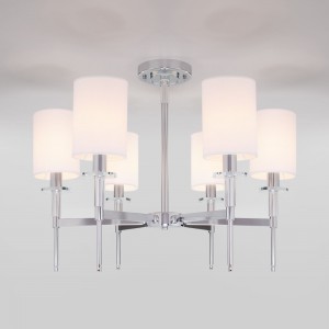 Классическая люстра с абажурами 60132/6 хром