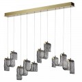 5106/52L L-VISION  ODL26 золотой брашинг/дымчатый металл/стекло Люстра линейная LED x 52W 4000K FLOW