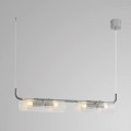 8258/4 SUSPENTIONI LN26 серебро/прозрачный, металл/стекло Подвес G9 4*20W 220V TORONTO