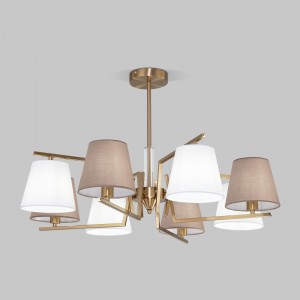 Потолочная люстра с тканевыми абажурами Smart 60149/8 латунь Smart