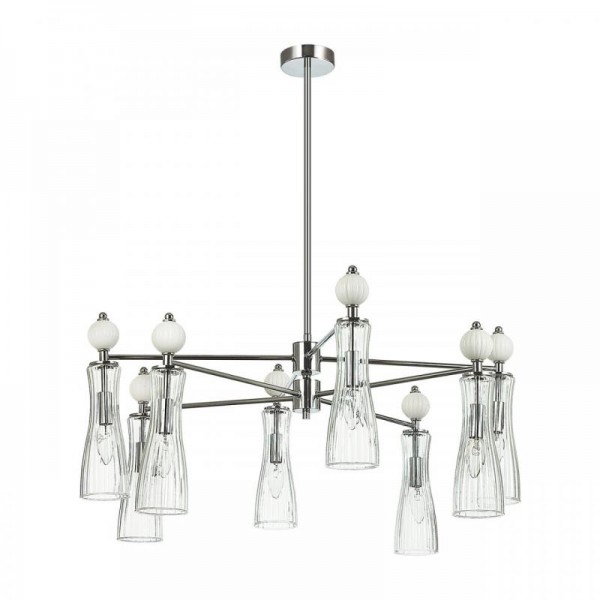 8268/8 NEOCLASSI хром/белый/прозрачный, металл/керамика/стекло Люстра Е14 8*40W 220V EMILY