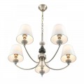 8283/5 CLASSI никель/белый, металл/керамика/текстиль Люстра Е14 5*40W 220V KENTUKI