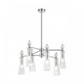 8268/6 NEOCLASSI хром/белый/прозрачный, металл/керамика/стекло Люстра Е14 6*40W 220V EMILY