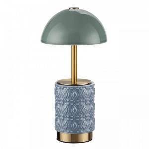 5452/3TL L-VISION ODL_EX26 светлая бронза/зеленый/синий/металл/керамика Настольная лампа беспроводная LED*3W 3000K LULU