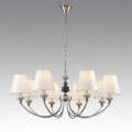 8283/8 CLASSI никель/белый, металл/керамика/текстиль Люстра Е14 8*40W 220V KENTUKI
