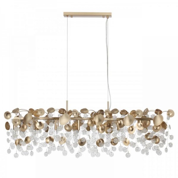 5104/8A CLASSIC ODL26 золотистый/прозрачный металл/стекло Люстра горизонтальная E14 8*40W 220В IP20 COINS