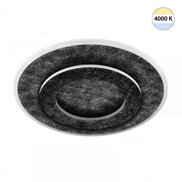 7741/40L MITRA LED SN 074 Светильник металл/акрил/черный/серебряная патина LED 40Вт D380 IP20 SATURN