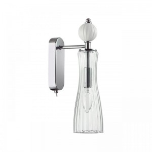 8268/1W NEOCLASSI хром/белый/прозрачный, металл/керамика/стекло Бра Е14 1*40W 220V EMILY