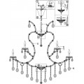 Подвесная люстра Maytoni Doris DIA881-PL-24-G