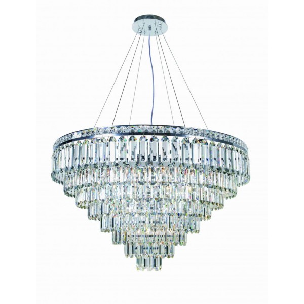 2796R/18A CHROME+CLEAR (1) Люстра (в 2-х коробках) NW