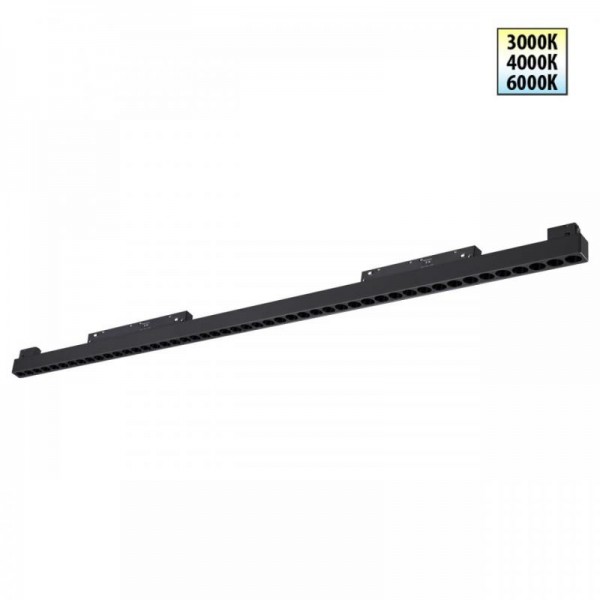359627 SHINO NT25 000 черный Трековый светильник для низков. шинопровода с переключ. цв. темпер. IP20 LED 3000К\4000К\6000К 45W 48V FLUM