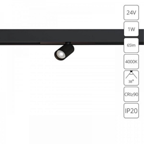 A6226PL-1BK СВЕТИЛЬНИК ПОТОЛОЧНЫЙ PRESTO 24В 1Вт 55лм 4000К 90+ 15°