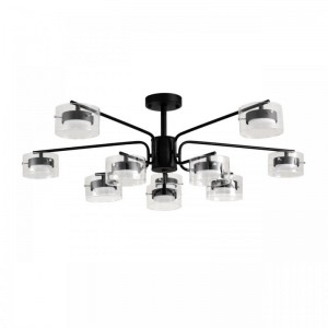 8349/10C COMFI черный/прозрачный, металл/стекло Светильник потолочный LED GX53 10*7W 220V NATALINA 8349/10C COMFI черный/прозрачный, металл/стекло Светильник потолочный LED GX53 10*7W 220V NATALINA