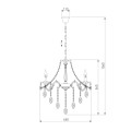 Подвесная люстра Eurosvet Veletta 10108/5 белый/прозрачный хрусталь Strotskis