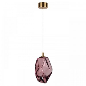 7113/4LA L-VISION ODL25 Подвесной светильник сиреневый/винное стекло/металл IP20 LED 4W 300Лм 3000K 200° 220V GEMME