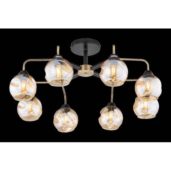 67034/8 BRONZE+BK (1) Люстра (RL)