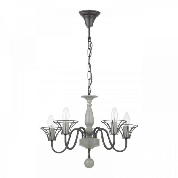 5295/5 LOFTI LN23 227 серый Люстра E14 5*60W 220V LAKE