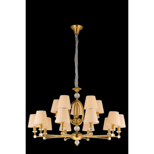 8901/10+5LT BRASS (1) Люстра (NW)