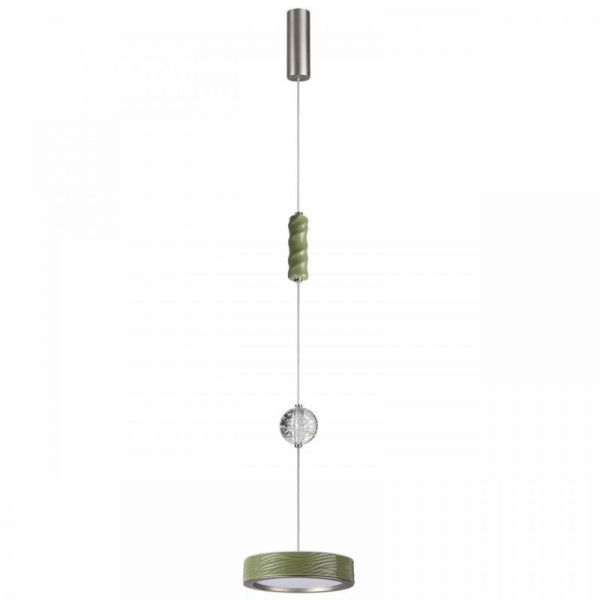 5451/32LA L-VISION ODL_EX26 зеленый/никель/металл/керамика/хрусталь/акрил Подвес LED x 32W 2000К/3000K/4000K/переключ. RIVERA