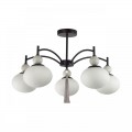 8273/5C NEOCLASSI черный, серый/белый металл, керамика/стекло Люстра потолочная Е14 5*40W 220V GLORIYA