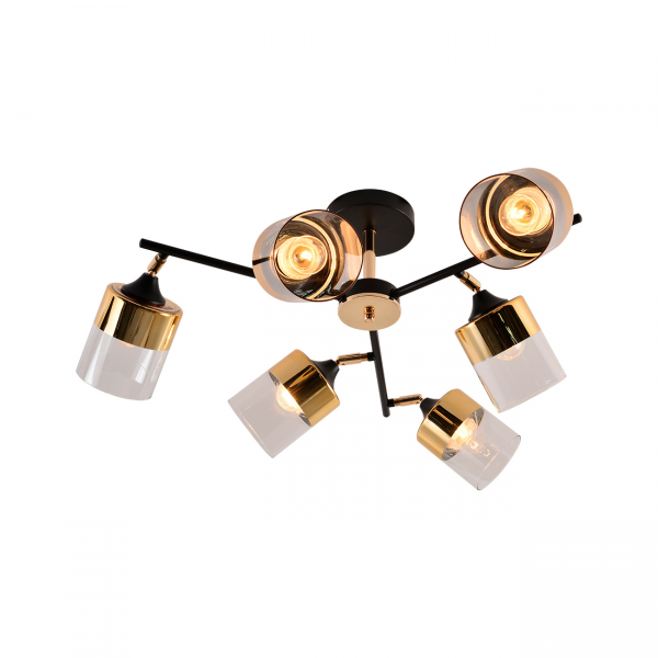 Светильник Mirastyle MH-1555B/6 BK+FGD