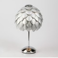 Настольный светильник с металлическим плафоном 01099/1 серебряный / хром