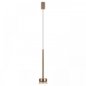 7152/10L HIGHTECH ODL26 Подвесной светильник  золотой/янтарное стекло/металл IP20 LED 10W 800Лм 3000K 180° 220V LASLO