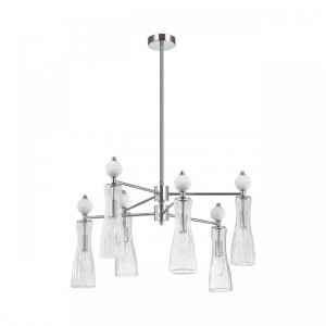 8268/6 NEOCLASSI хром/белый/прозрачный, металл/керамика/стекло Люстра Е14 6*40W 220V EMILY 8268/6 NEOCLASSI хром/белый/прозрачный, металл/керамика/стекло Люстра Е14 6*40W 220V EMILY