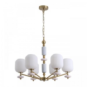 8334/6 MODERNI бронза/белый, металл/керамика/стекло Люстра E27 6*40W 220V ALEGRA