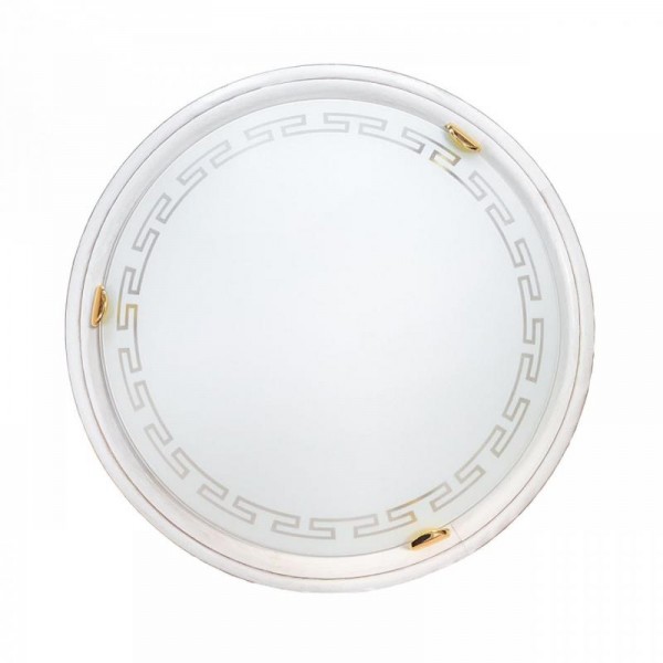 2617 GL-WOOD SN Светильник стекло/белое/кремовый E27 2*60Вт D460 GRECA WOOD