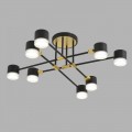 8307/8C COMFI золотой/черный, металл Светильник потолочный GX53 LED 8*7W 220V LENIANA