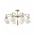 8272/8C NEOCLASSI латунь/бежевый/белый, металл/керамика/стекло Люстра потолочная Е14 8*40W 220V GLORIYA