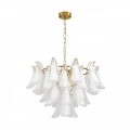 8385/9 NEOCLASSI LN золото/белый, металл/стекло Люстра E14 9*40W 220V PLUME