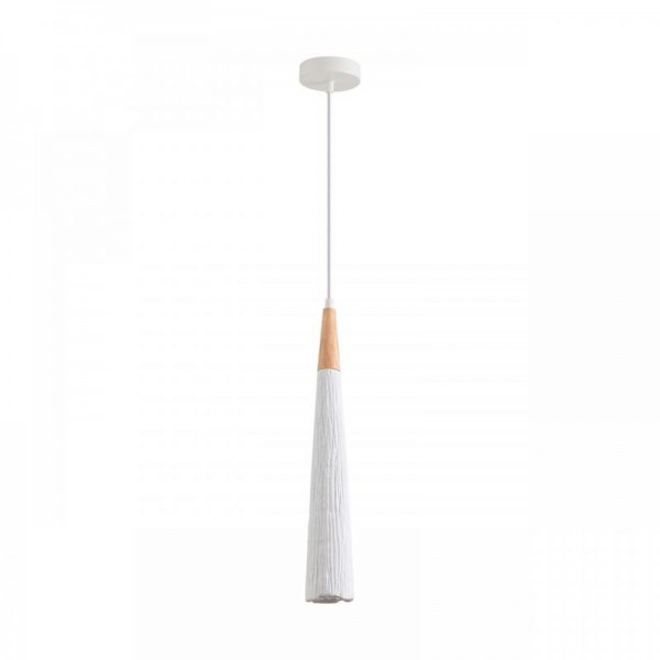 8352/1C SUSPENTIONI белый/бежевый, металл/дерево/цемент Подвес GU10 LED 5W 220V EOLIANA