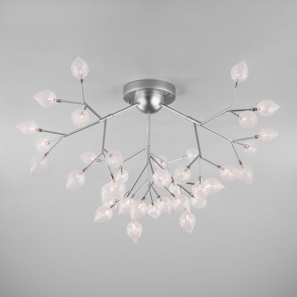 Потолочная люстра со стеклянными плафонами 548 серебро