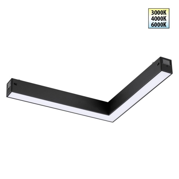 359944 PORT NT25 212 черный Трековый светильник с переключ. цв. темпер. IP20 LED 20W 3000К\4000К\6000К 90-240V VECTOR