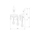 Бра Eurosvet 10025/1 золото/тонированный хрусталь Strotskis