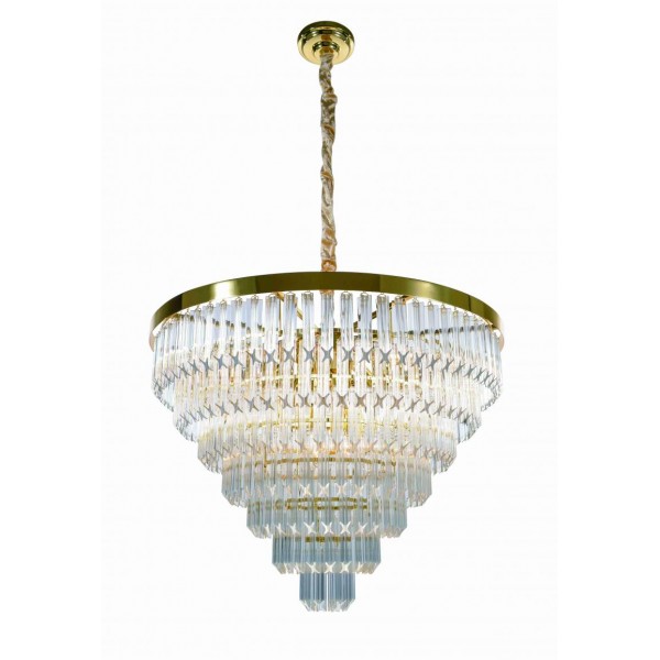 5731E/18 GOLD+CLEAR (1) Люстра (в 2-х коробках) NW