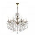 8346/7 CLASSI бронза/прозрачный, металл/хрусталь Люстра потолочная E14 7*40W 220V LUINA