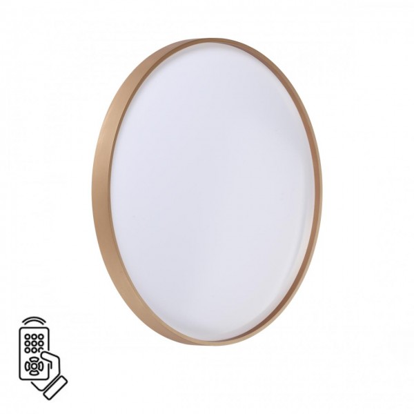 7783/EL TAN SN 000 Светильник пластик/белый/золото LED 70Вт 3000-6000К D498 IP43 пульт ДУ GABY