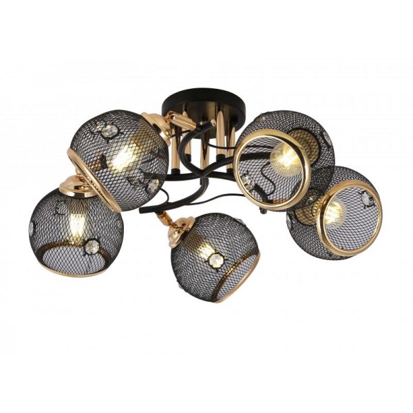 06444/5 BLACK+GOLD (1) Люстра (RL)
