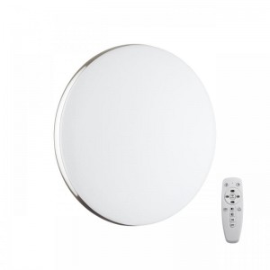 7600/DL TAN SN Светильник пластик/белый/хром LED 48Вт ДУ 2.4G /SMART 3000-4200-6300К D400 IP43 пульт ДУ/ LampSmart RINGO