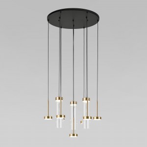 Подвесной светодиодный светильник со стеклянными плафонами 301102 LED латунь