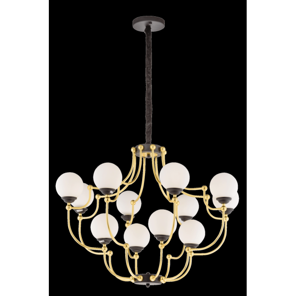 81822/8+4 BLACK+IMITATED GOLD (1) Люстра NW