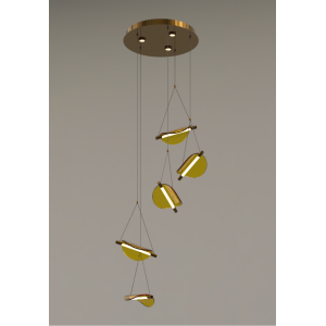 20124MD-45 AMBER GLASS (1) Люстра NW