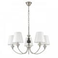 8283/5 CLASSI никель/белый, металл/керамика/текстиль Люстра Е14 5*40W 220V KENTUKI